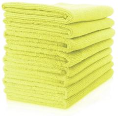 MAXIGLEAM Yellow Dusters in Microfibre 40cm x 40cm (Pack of 10)